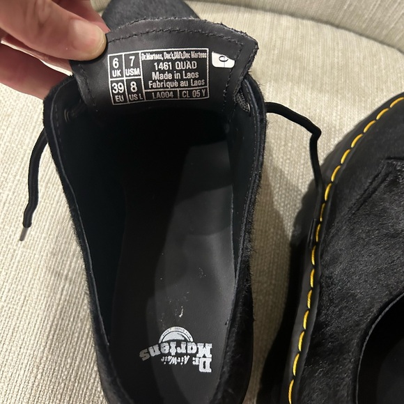 Dr. Martens 1461 Hair On Quad Platform Derby shoes Mens Size 7 , women’s 8 New main image 5